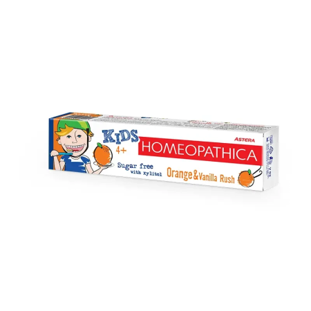 Зубна паста ASTERA HOMEOPATHICA KIDS 4+ Апельсиново-ванільний приплив 50 мл