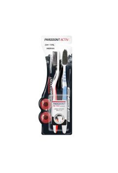 Зубна щітка PARODONT ACTIVE CHARCOAL 2 в 1 Зубна щітка PARODONT ACTIVE CHARCOAL 2 в 1