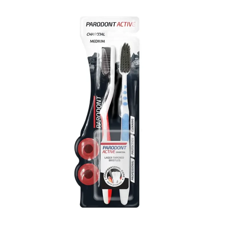 Зубна щітка PARODONT ACTIVE CHARCOAL 2 в 1