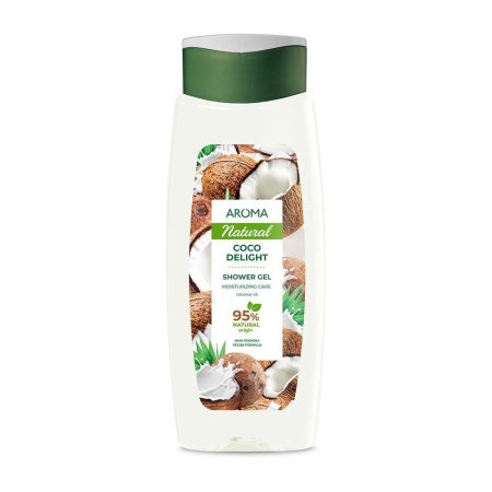 Гель для душу AROMA NATURAL Кокос зволожуючий, 400 мл.