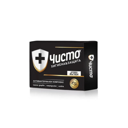 Мило з антибактеріальним комплексом ЧИСТА АКТИВОВАНА ВУГІЛЛЯ 100 г