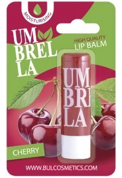 Бальзам для губ Umbrella Feeria, блістер, вишня