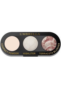 Набір 3в1, пудра+хайлайтер+рум'яна Umbrella Feeria