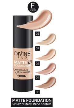 Тональний крем матовий Divine Feeria, 40 мл.